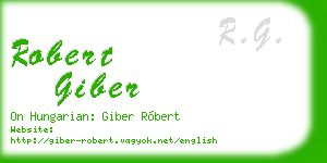 robert giber business card