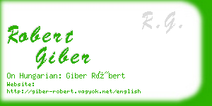 robert giber business card